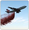 Boeing 747 inicia descargas de agua sobre incendios de Coahuila