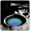 Detectan agua helada en el polo sur de la Luna
