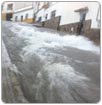 Una fuerte tromba de agua causa daños en Benalup