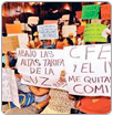Marchan en Toluca contra excesivos cobros de luz y agua potable