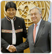Morales solicita a ONU que intervenga por las aguas transfronterizas